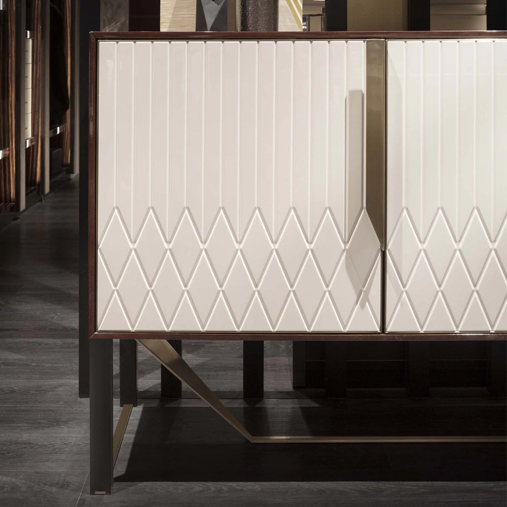 Contemporary Italian Designer 4-Door Buffet Sideboard
