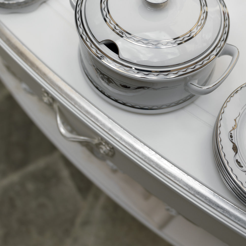 Luxurious Carved Italian Sideboard with Rose Handle Detailing