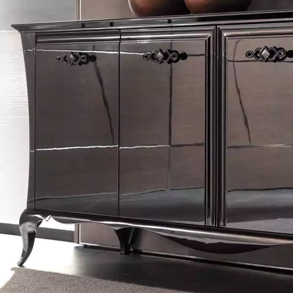 Luxurious Italian High Gloss 4-Door Cabinet