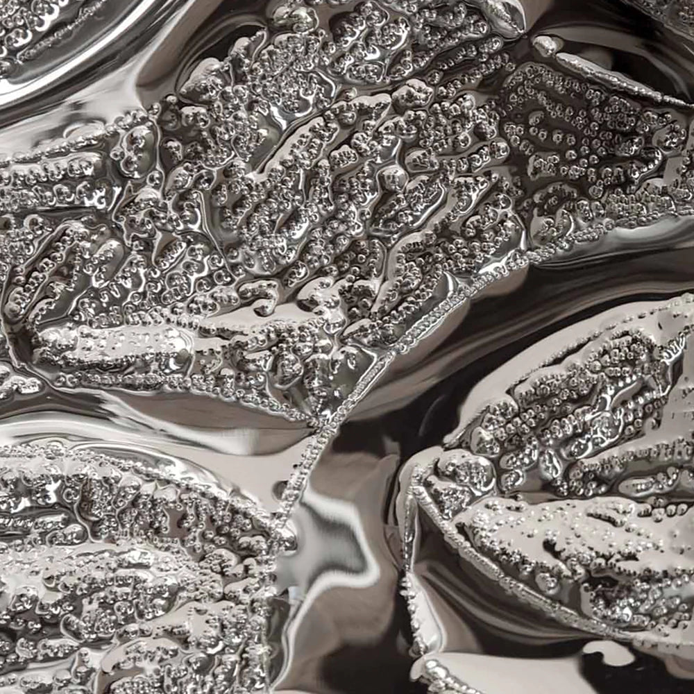 Luxury Modern Ebony & White Leather Sideboard