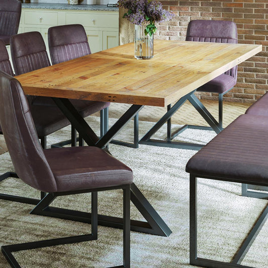 Urban Reclaimed Diagonal Dining Table
