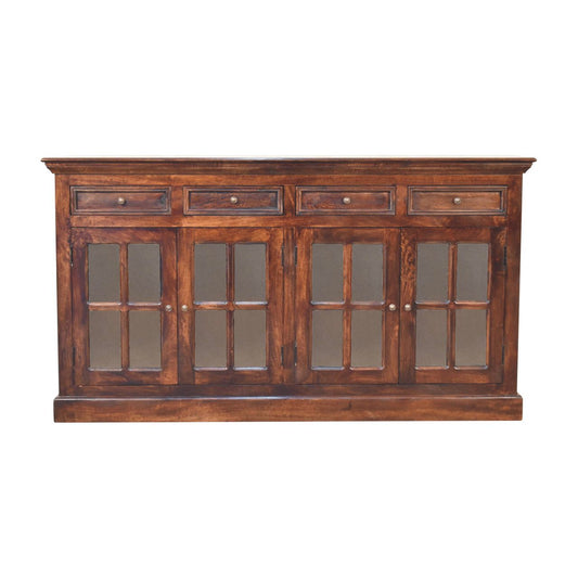 Solid Mango Light Walnut Glazed Sideboard