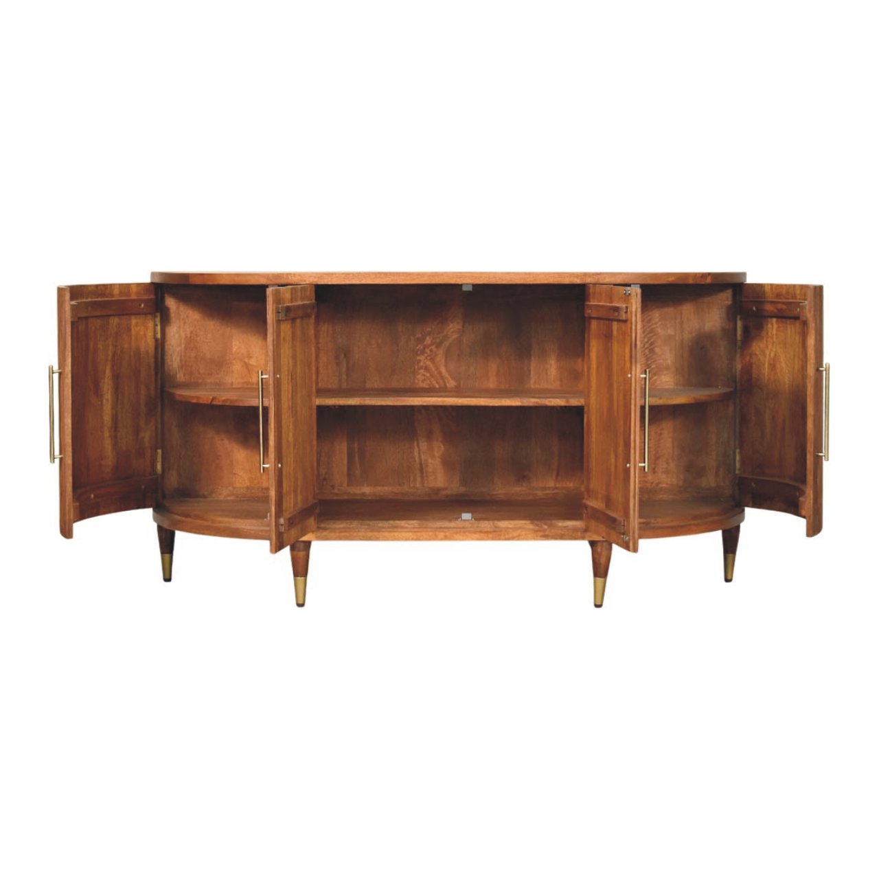 Solid Mango Ravello Curved 4-Door Sideboard
