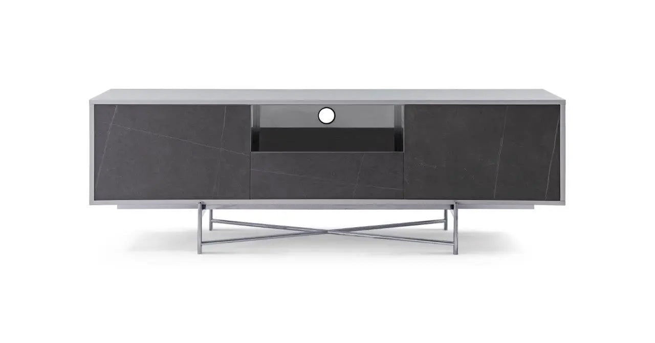 Adriana Grey Marble Contemporary Sideboard