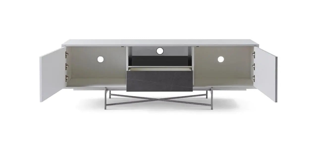 Adriana Grey Marble Contemporary Sideboard