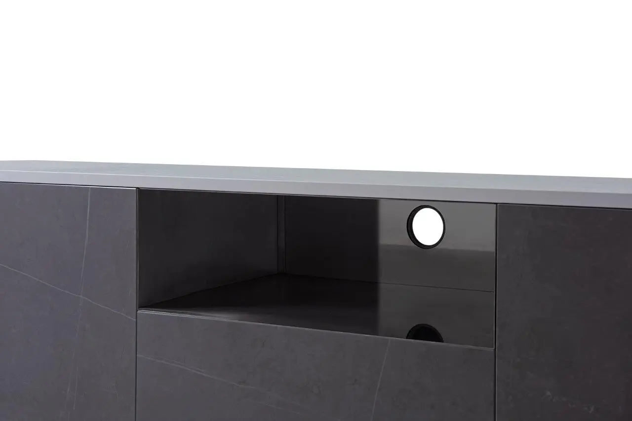 Adriana Grey Marble Contemporary Sideboard