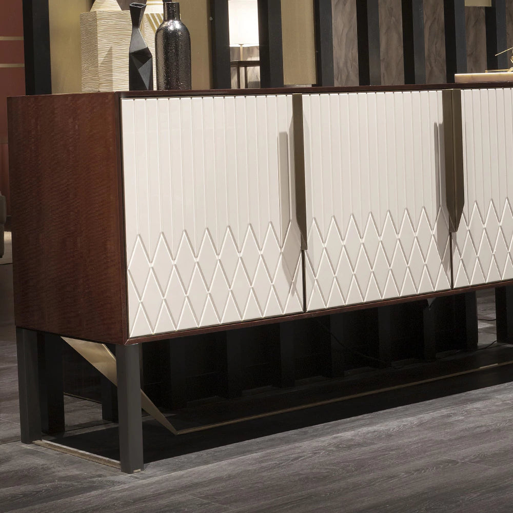 Contemporary Italian Designer 4-Door Buffet Sideboard