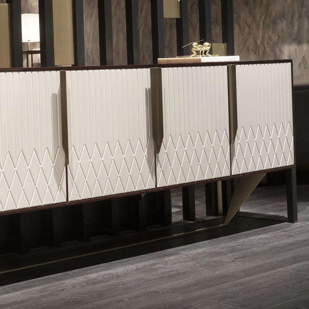 Contemporary Italian Designer 4-Door Buffet Sideboard