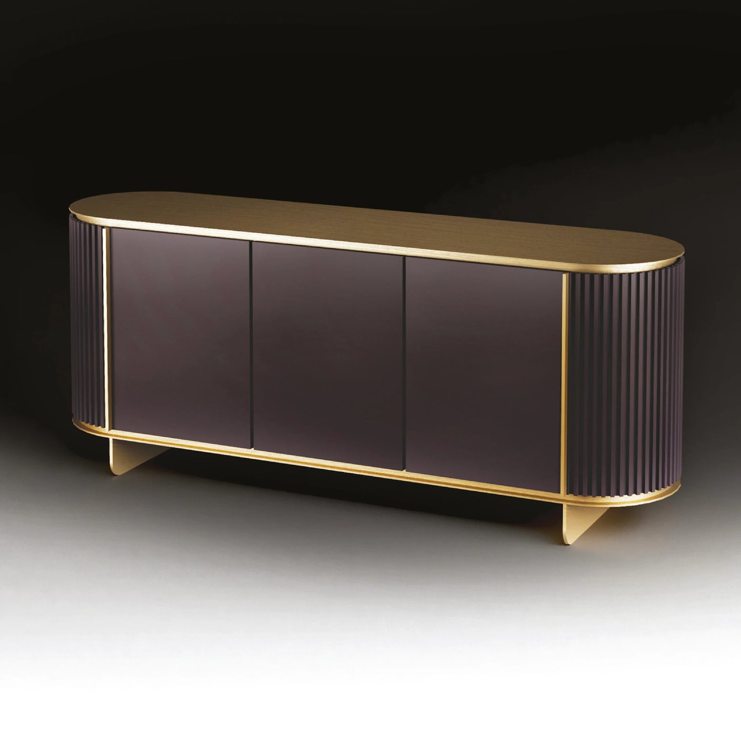 Contemporary Lacquered Curved Sideboard