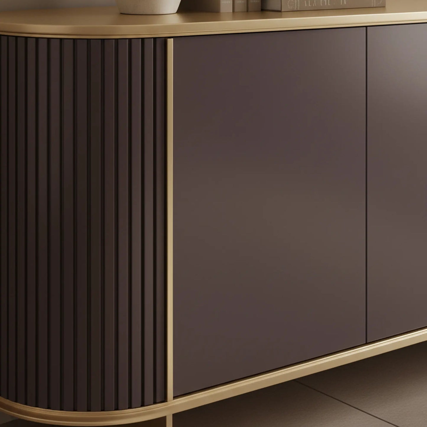 Contemporary Lacquered Curved Sideboard