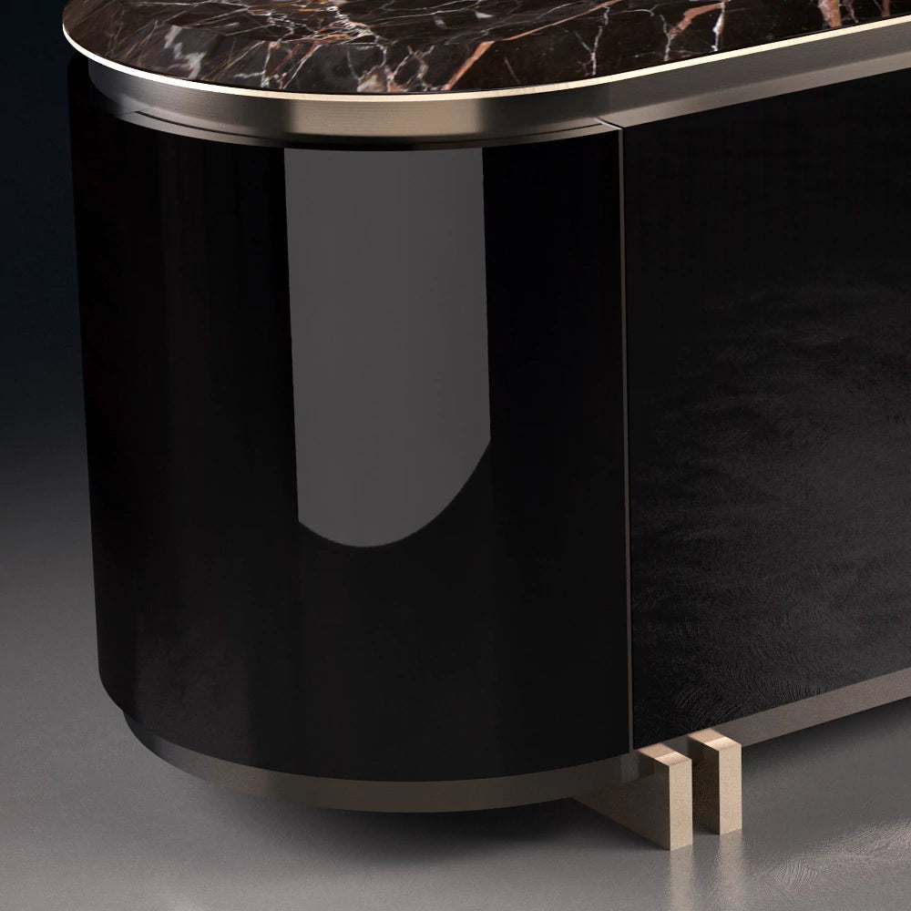 Exclusive Italian Marble-Topped Luxury Sideboard