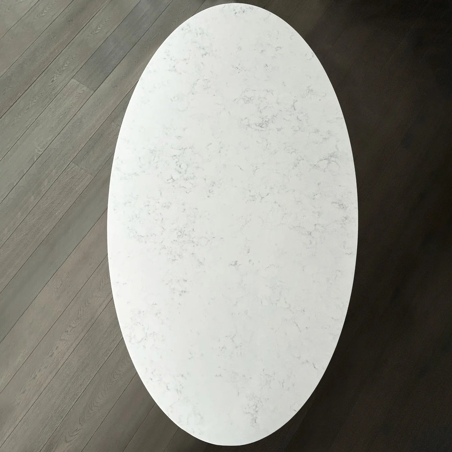 Exclusive Oval Ammonite Tuscany Quartz Dining Table