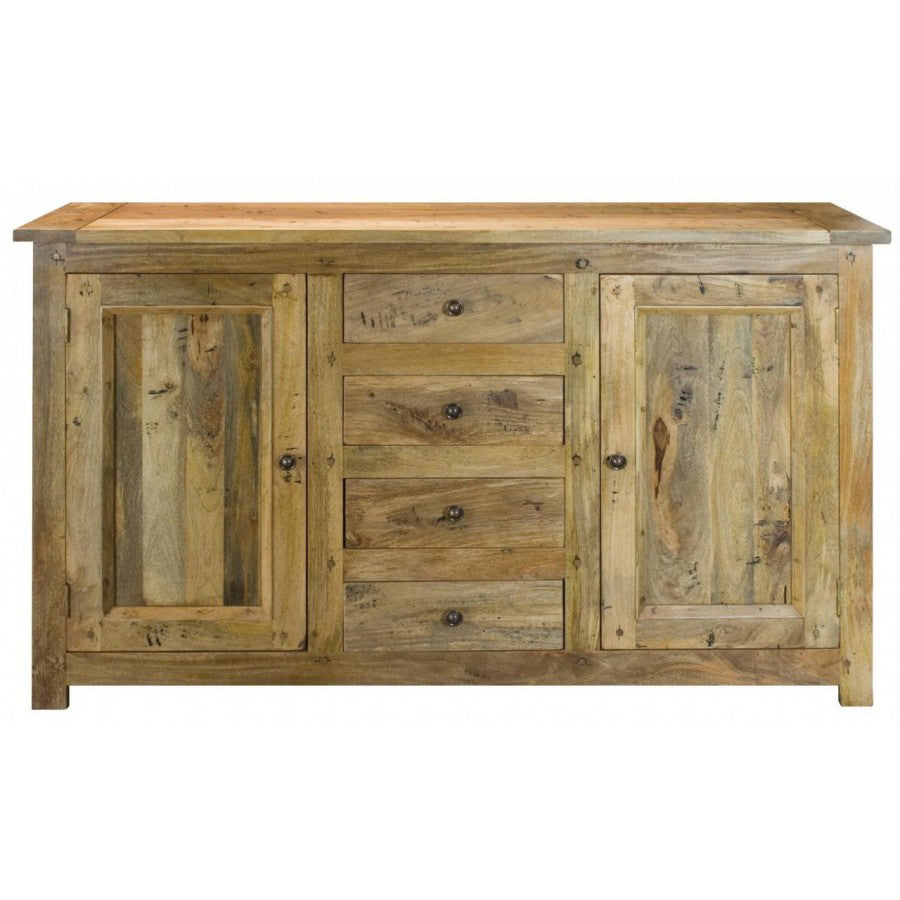 Solid Mango Granary 4 Drawer Sideboard