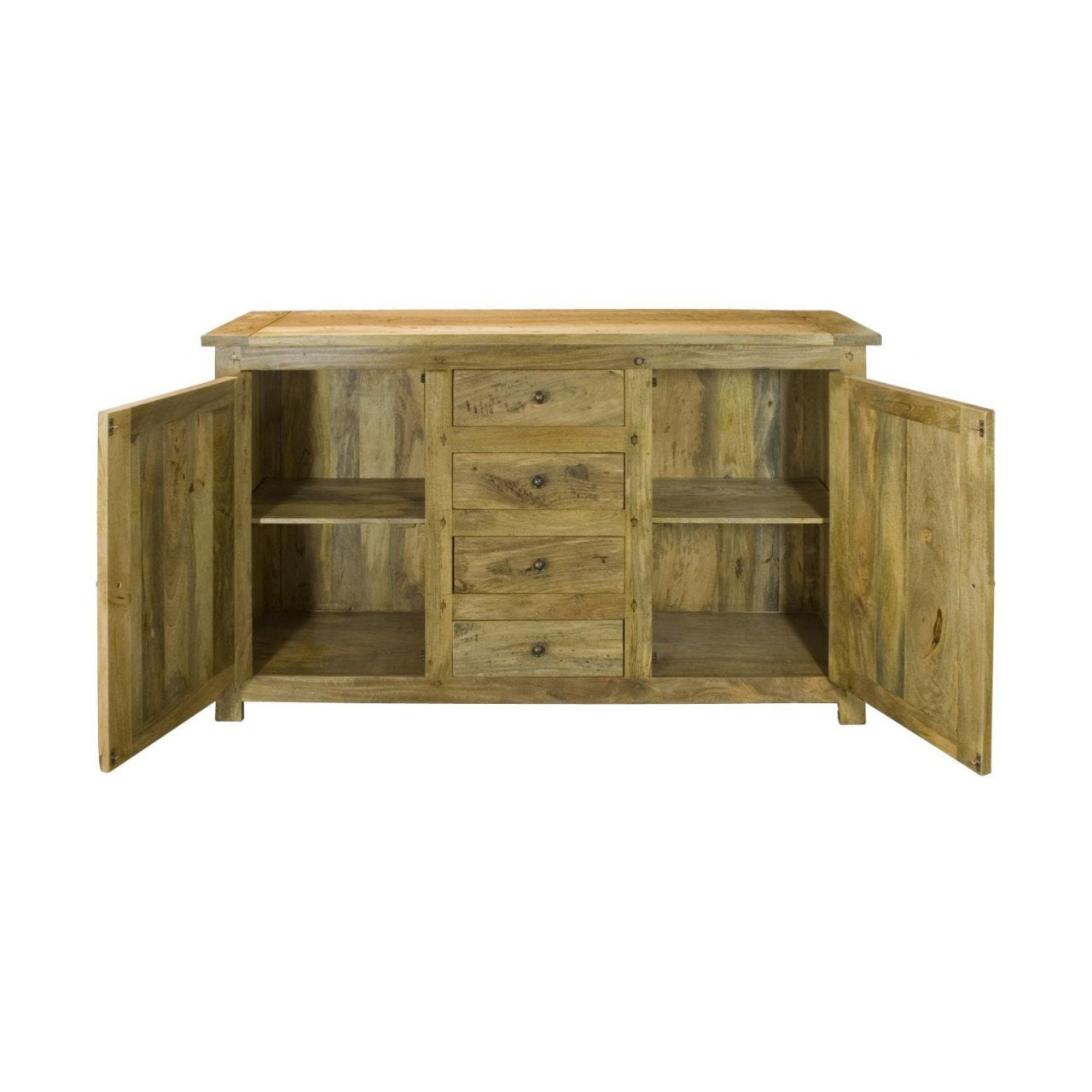 Solid Mango Granary 4 Drawer Sideboard