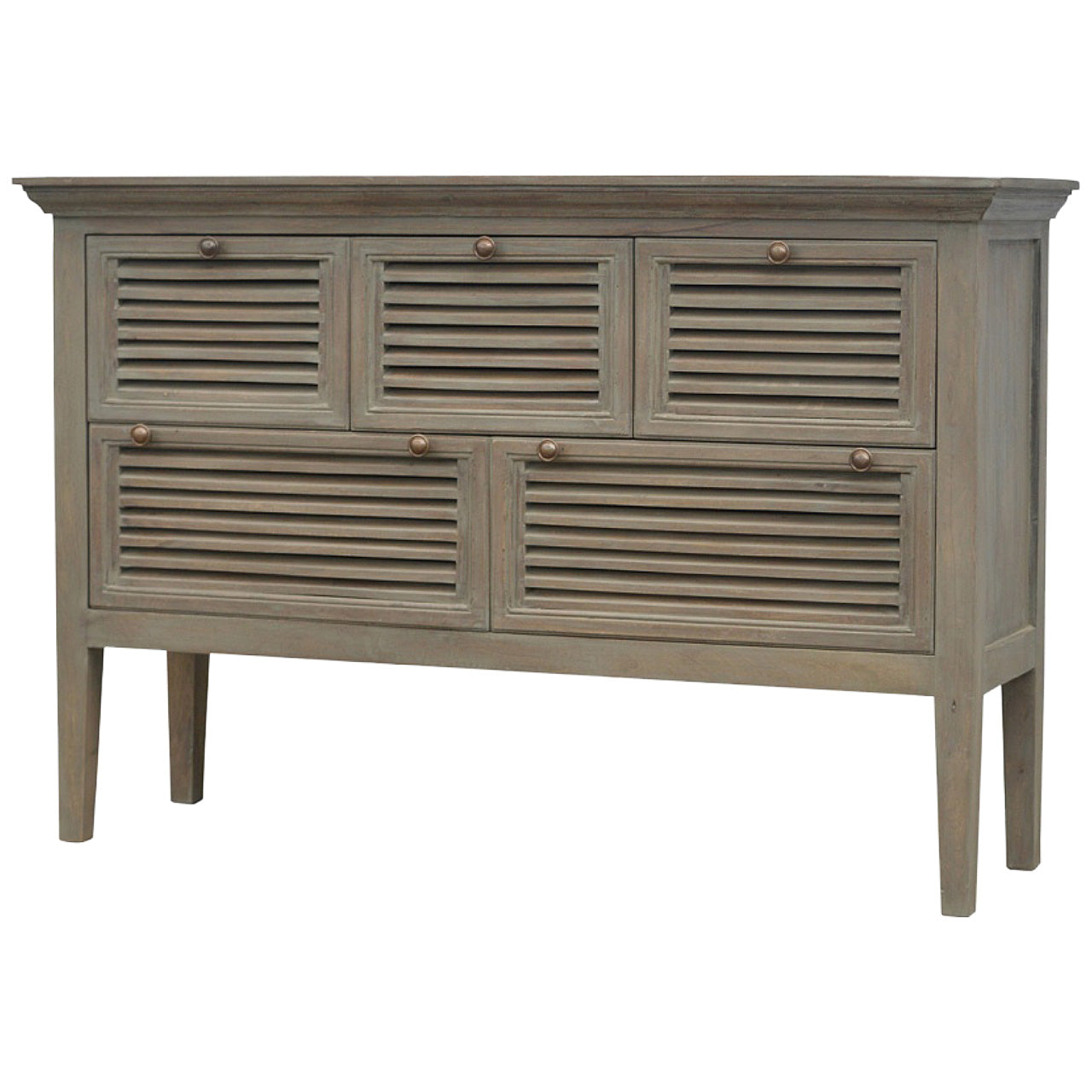Grey Wash Shutter Buffet Sideboard