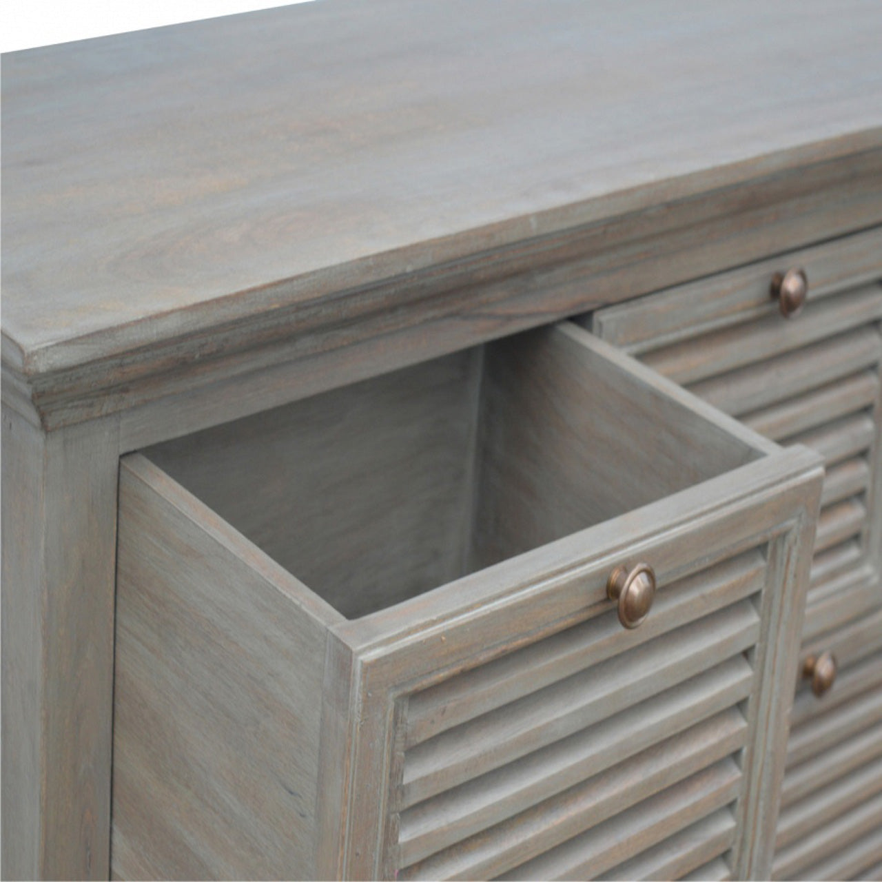 Grey Wash Shutter Buffet Sideboard