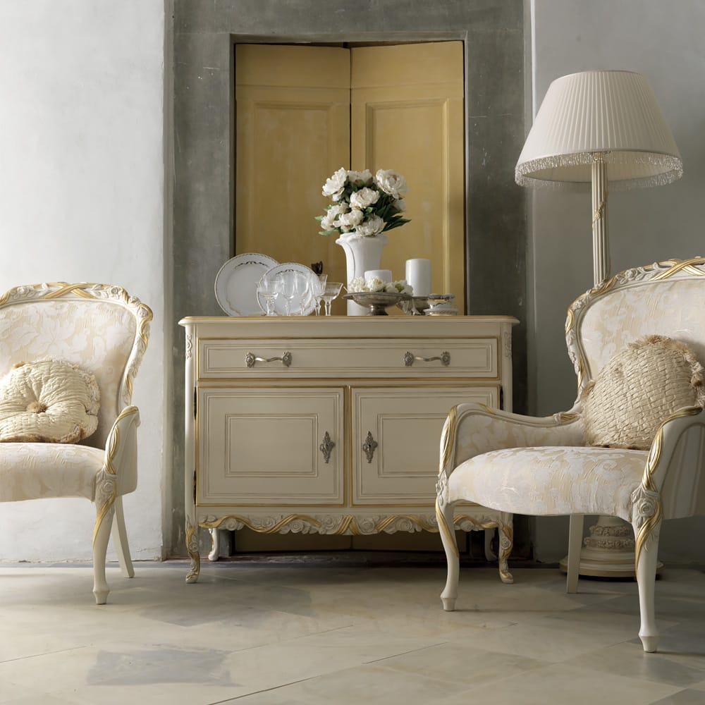 High End Italian Sideboard With Drawer and Locking Cabinets