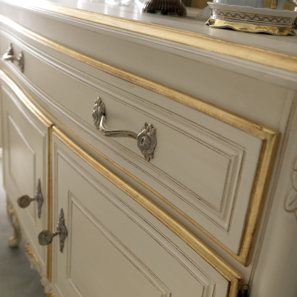 High End Italian Sideboard With Drawer and Locking Cabinets