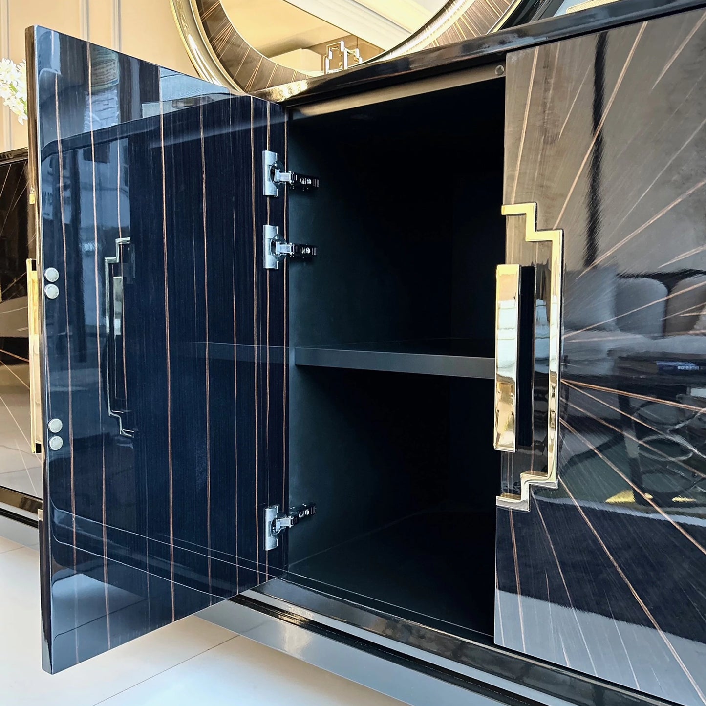 High End Veneer Art Deco Style Sideboard