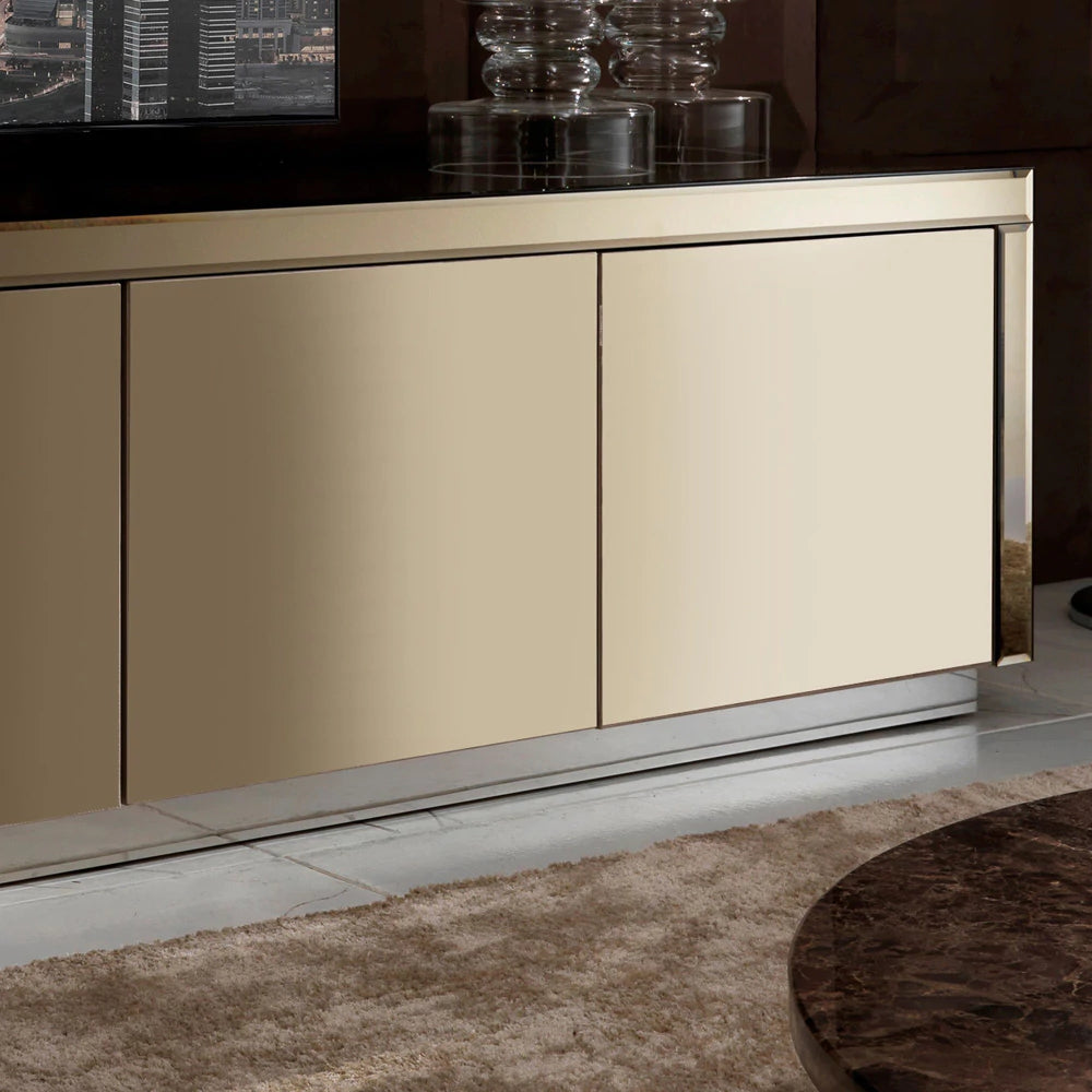 Modern Mirrored Low TV Sideboard