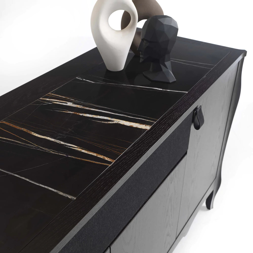 Italian Marble Topped Contemporary Sideboard