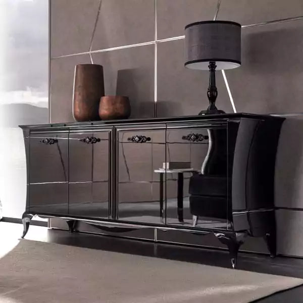 Luxurious Italian High Gloss 4-Door Cabinet