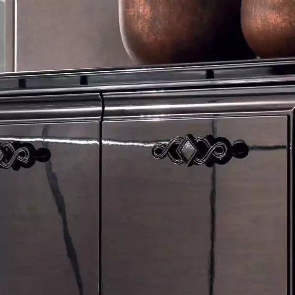Luxurious Italian High Gloss 4-Door Cabinet