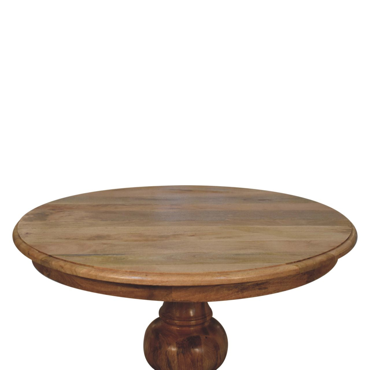 Mango Wood Round Turned Dining Table