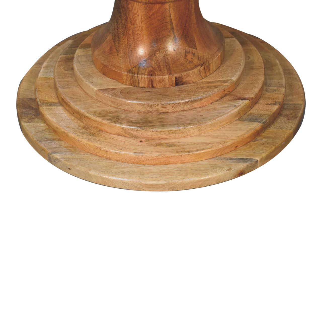 Mango Wood Round Turned Dining Table