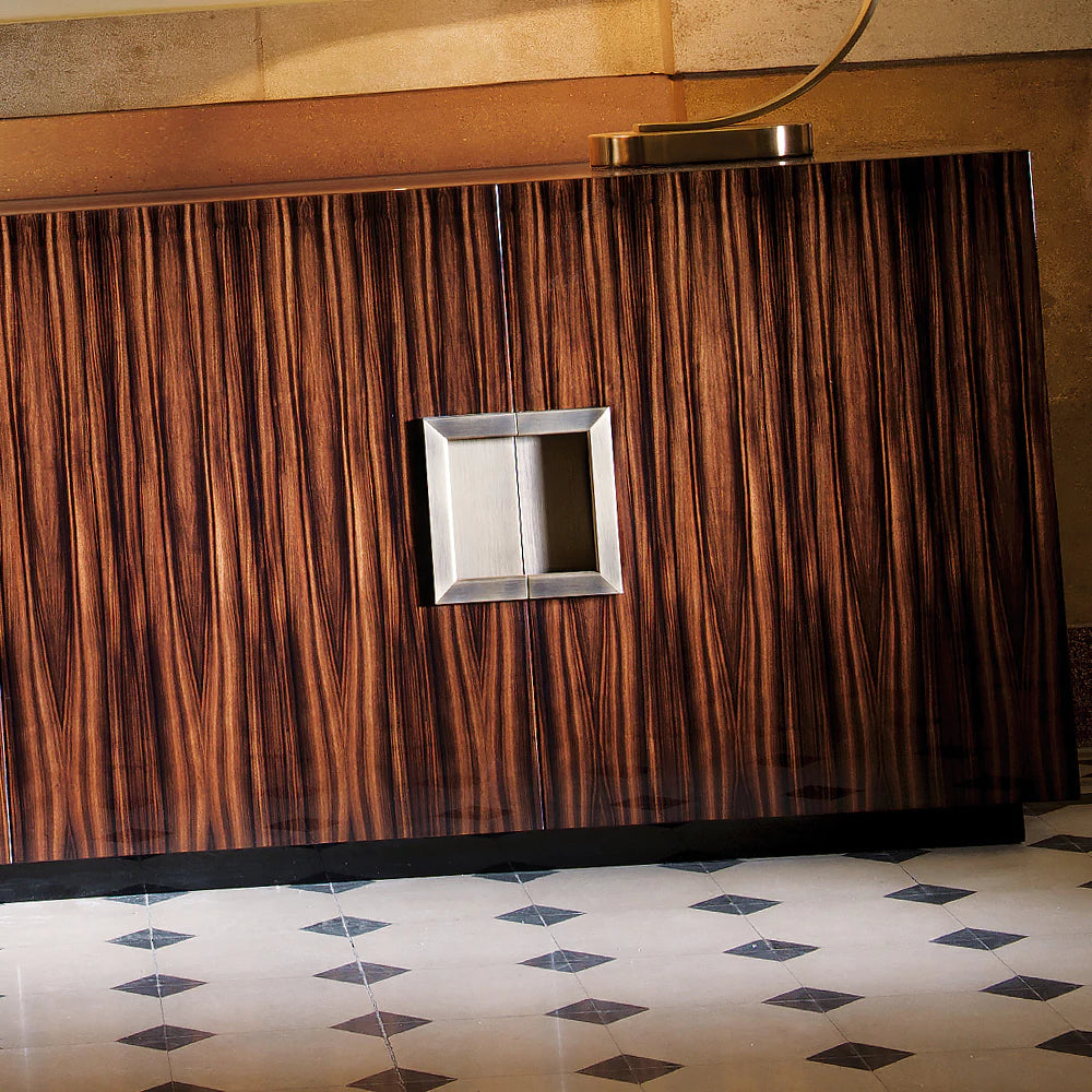 Modern Designer Italian Ebony Veneer Buffet Sideboard