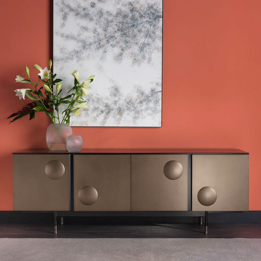Modern Industrial 4-Door Sideboard