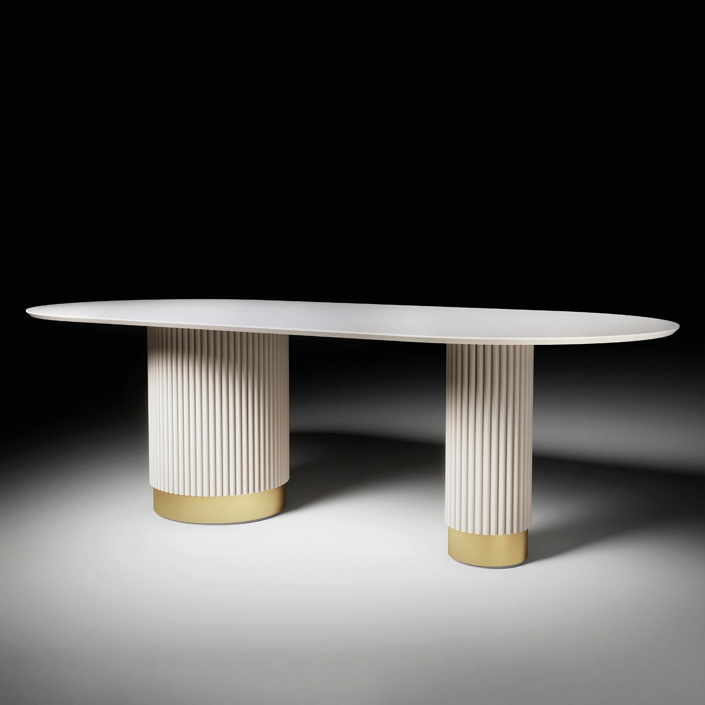 Oval Contemporary Lacquered Dining Table
