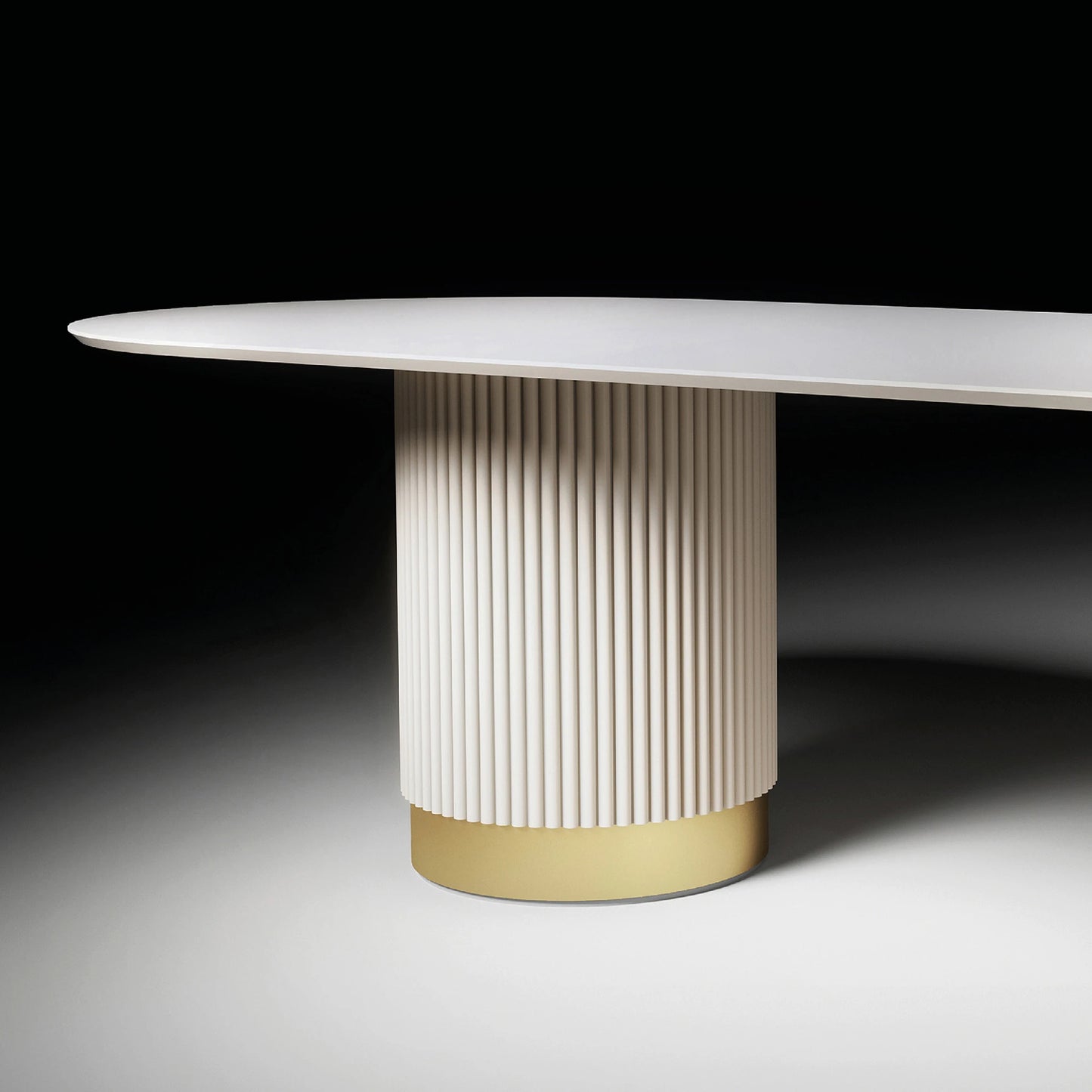 Oval Contemporary Lacquered Dining Table