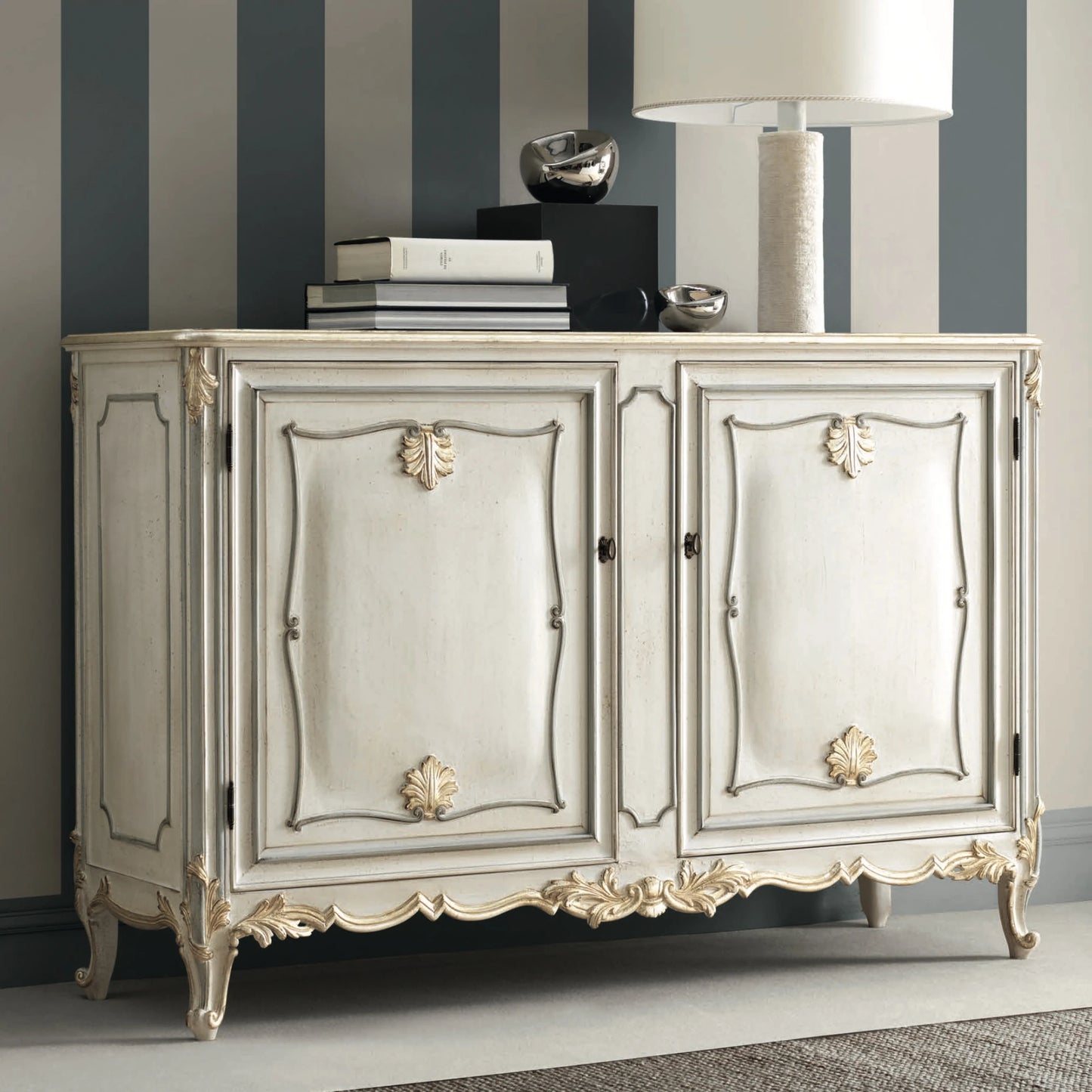 Rococo Inspired Two Door Sideboard