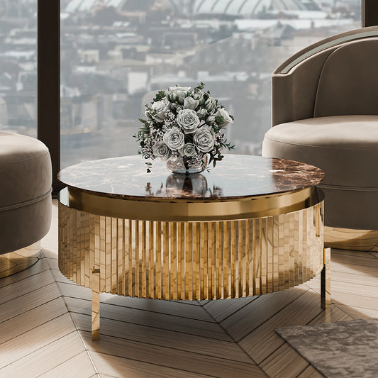 Round Modern Marble Coffee Table