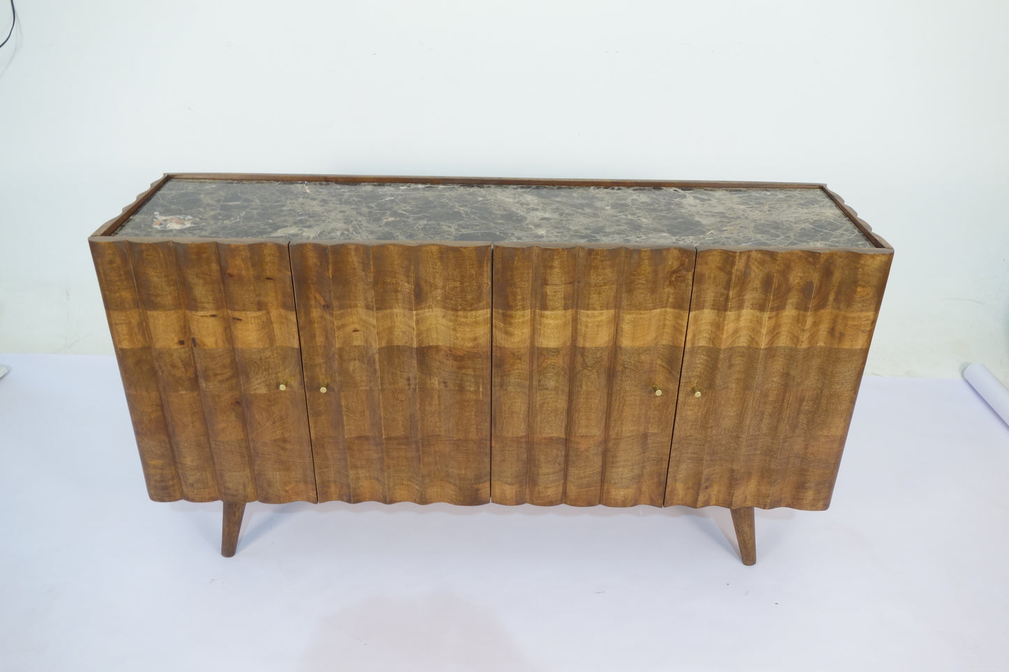 Solid Mango Indok Marble Top Sideboard