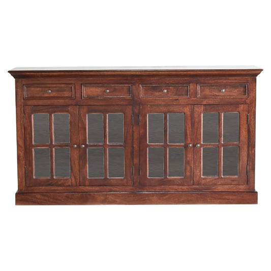 Solid Mango Large Cherry Glazed Sideboard