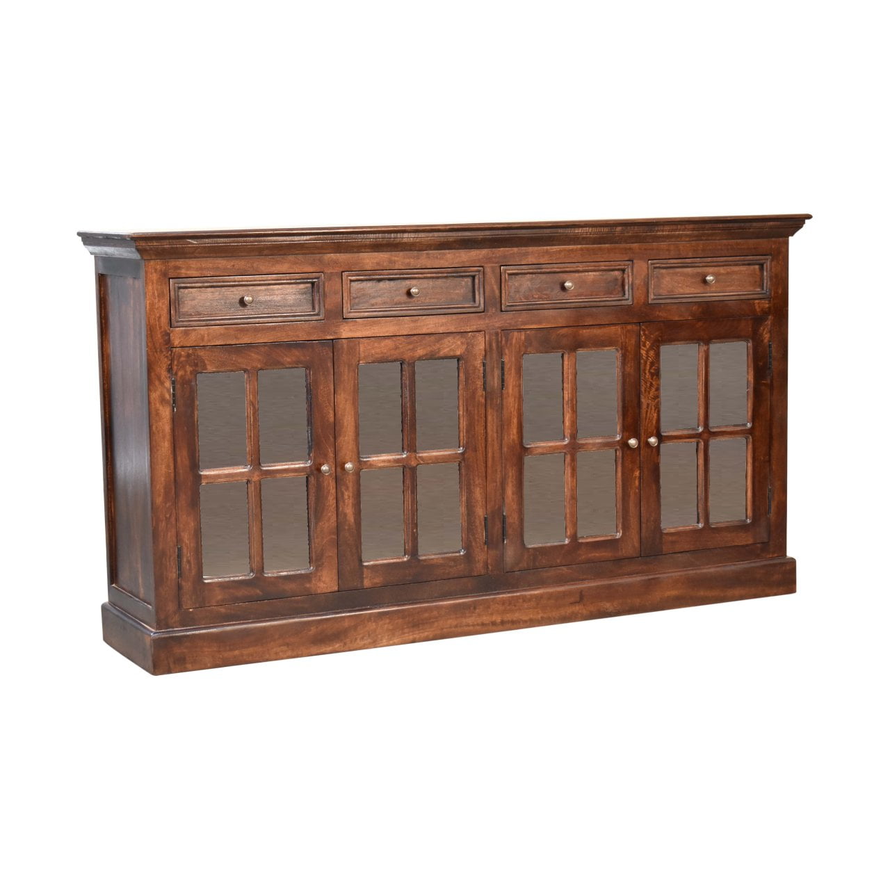 Solid Mango Light Walnut Glazed Sideboard