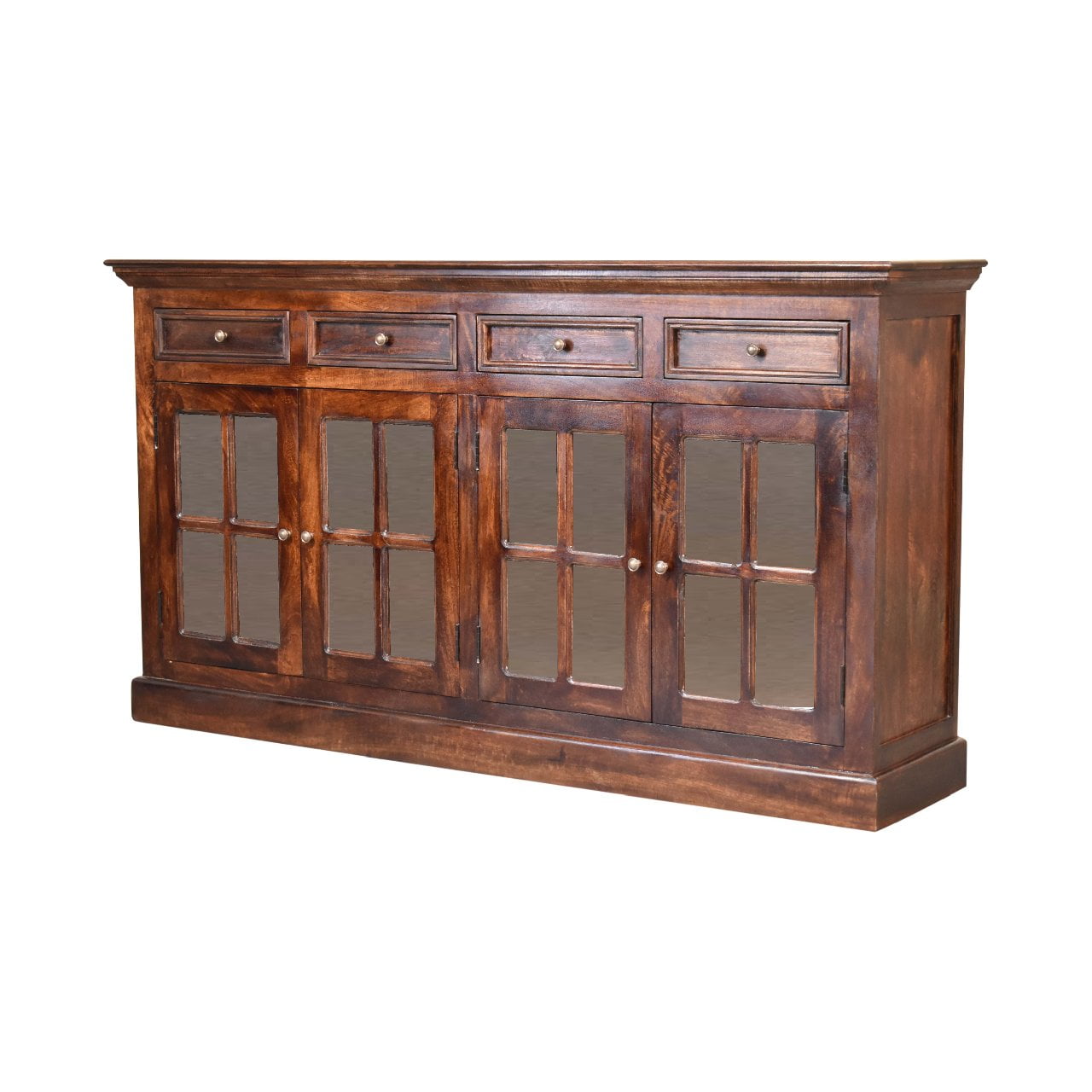 Solid Mango Light Walnut Glazed Sideboard