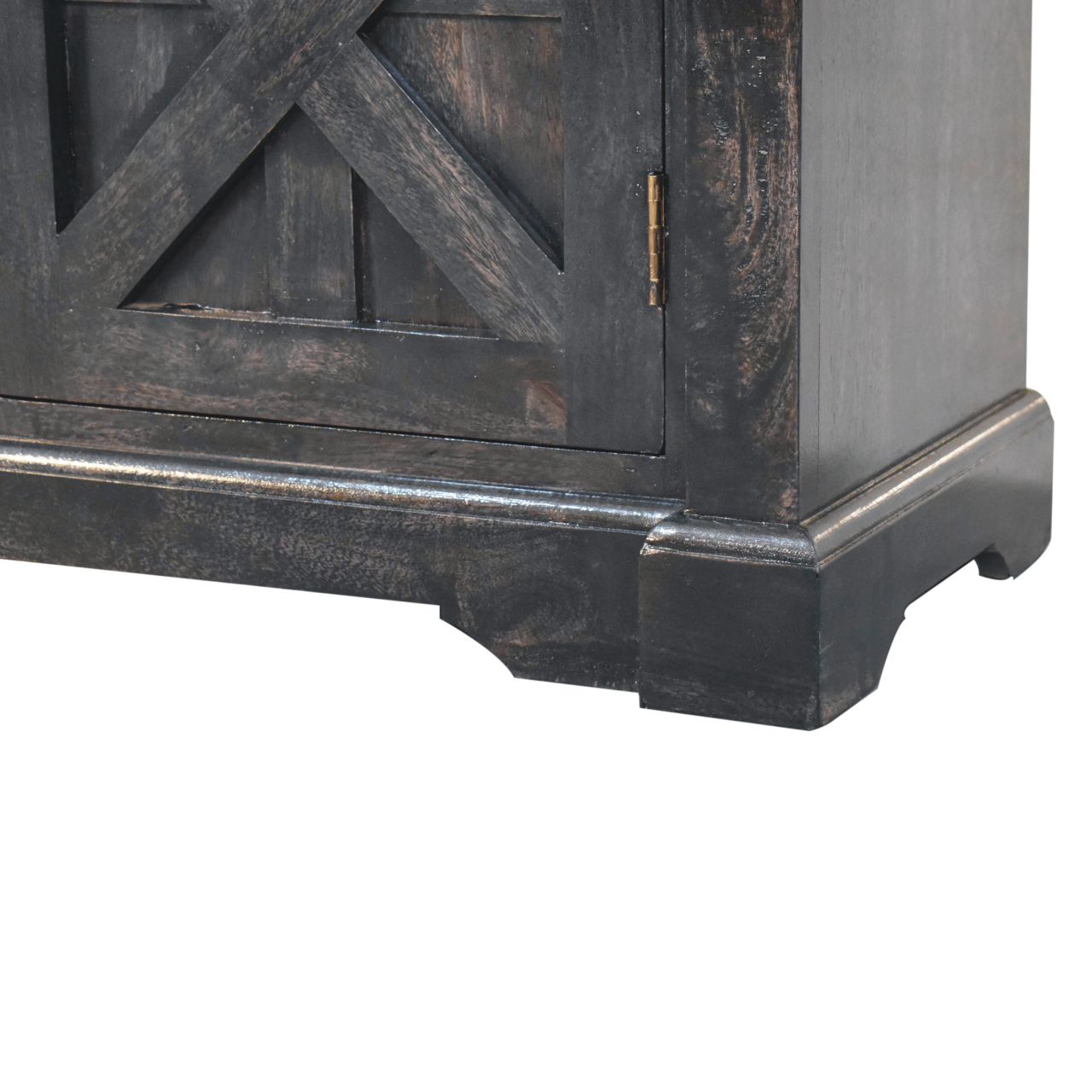 Solid Mango Regal Ash Black Rustic Sideboard