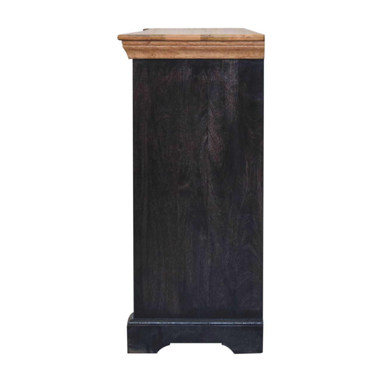 Solid Mango Regal Ash Black Rustic Sideboard