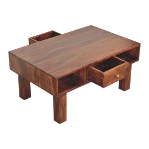 Tula Chestnut Finished Sheesham Wood Coffee Table